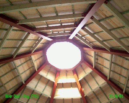 Untersicht Dach im Rohbauzustand